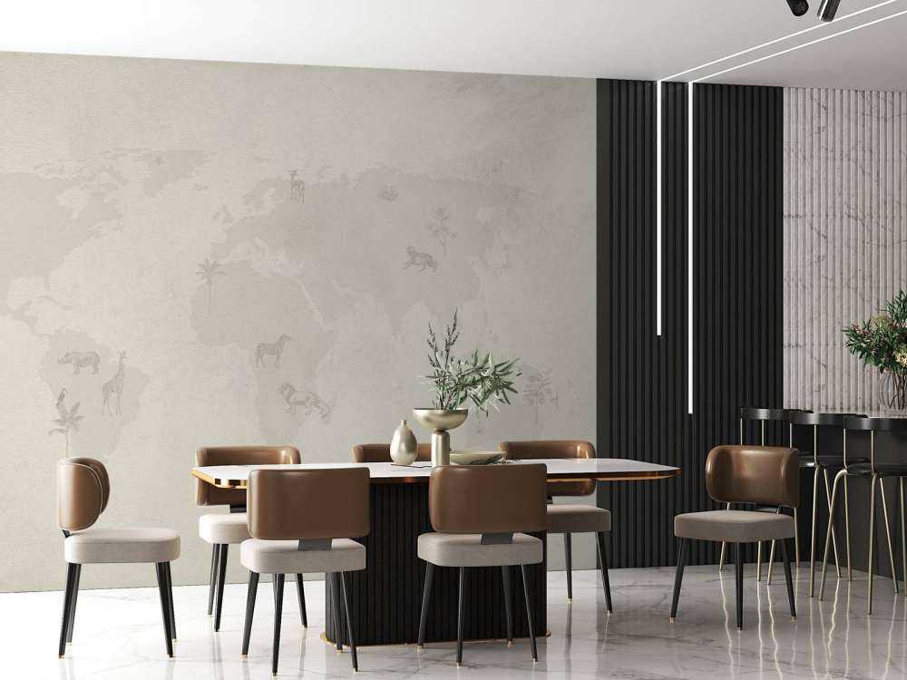 Verdenskart skisse grønn